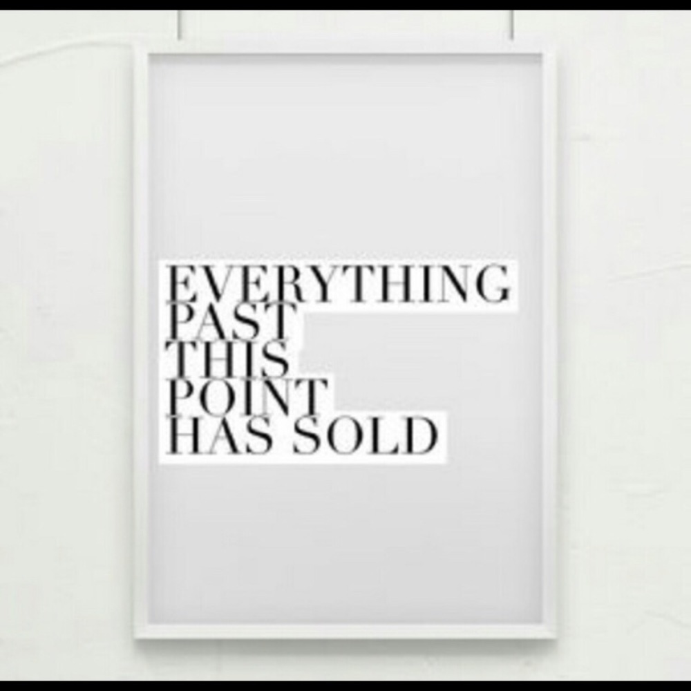 Sold past this post